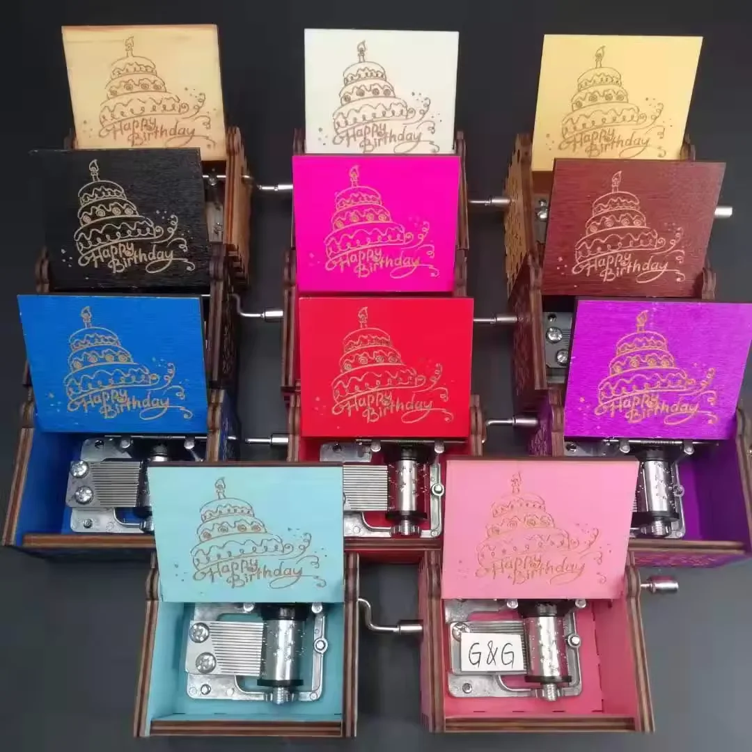 Custom Mini Music Box Custom Wooden Music Box Merry Christmas