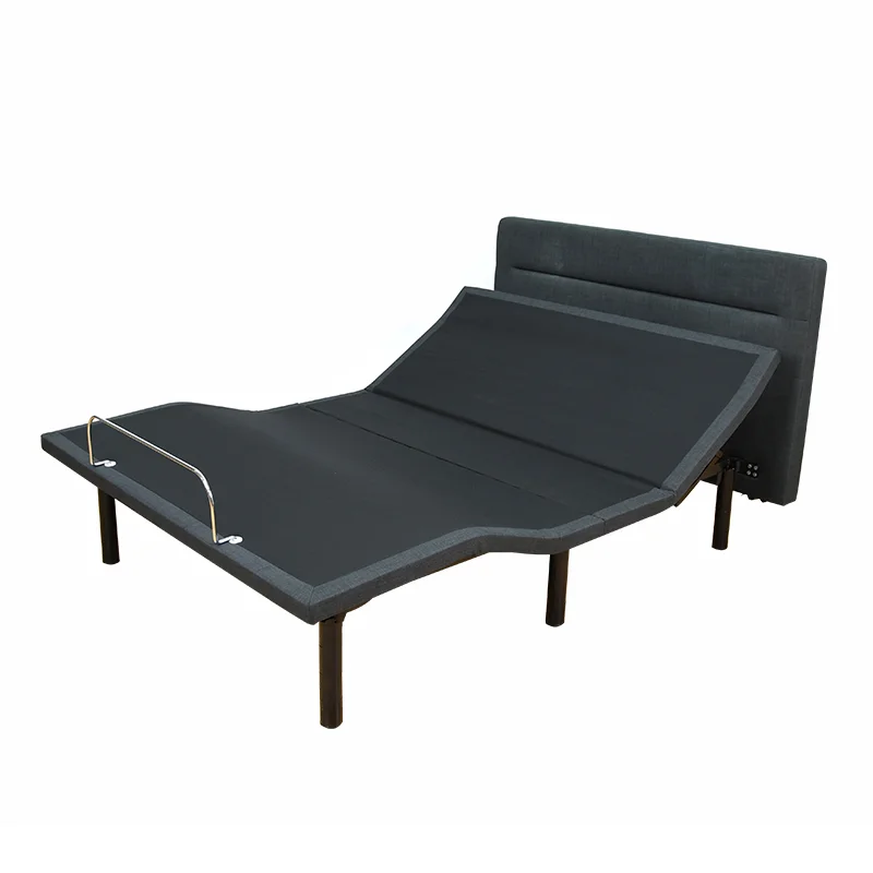 Wireless Remote Bedroom Furniture Adjustable Bed Base With Mattress Cal King Size