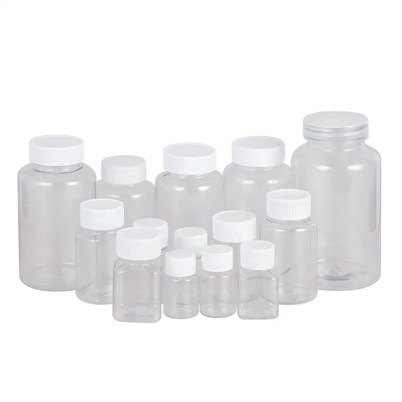 Pill Tablet Holder Storage Box Refillable Portable Durable Container Jar Pot for Travel Daily Life