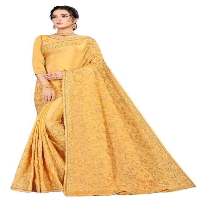 
 Новые тяжелые сари Mayur из полиэтилена с вышивкой из камня  