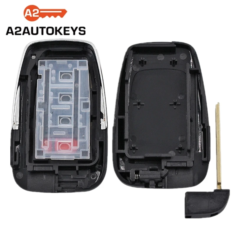 A2AUTOKEYS  For Toyota Camry Prado 2018 2019  4 Buttons 315/433 MHZ 4A ChipWith Emergency Key Blade Car Smart Remote Key