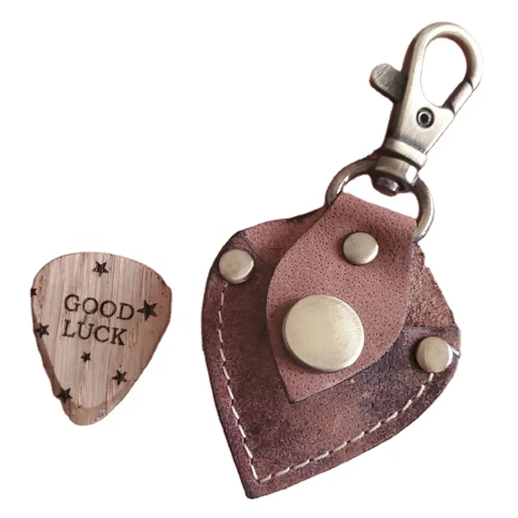 Держатель из натуральной кожи, подарок, персонализированный брелок для гитары, чехол для плектра на заказ, праздничный подарок для гитариста, музыканта