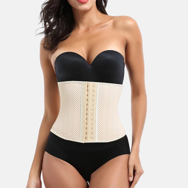 Plus Size Colombiana Faja Latex Waist Cincher Corset Vest 9-25 Bones Tummy Control Fitness Shaper Breathable Slimming Corset