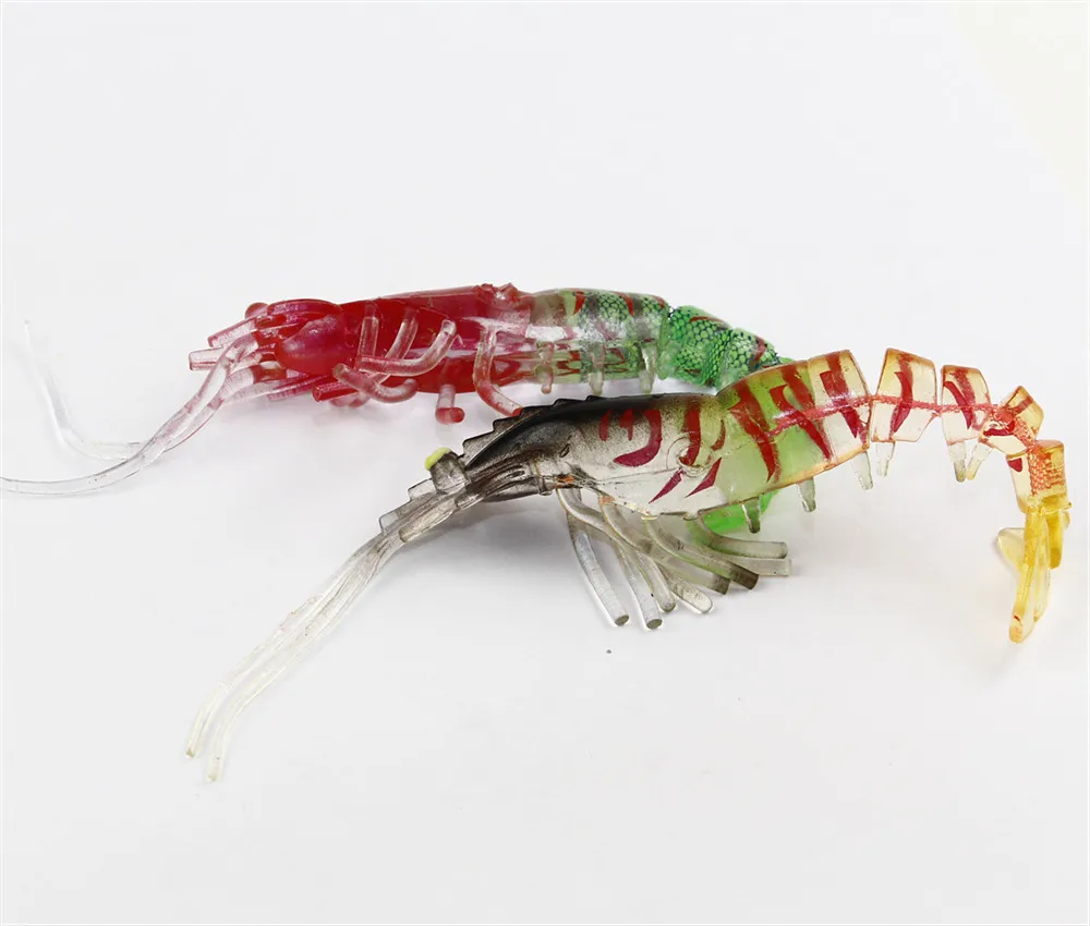 Wholesale  TPE soft shrimp lure Luminous eyes Fishing Lures