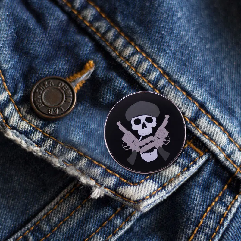 Tommy Skull Smoking Pin Peaky Blinders Inspired Badge