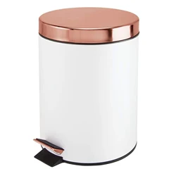Guaranteed Quality  Rose Gold Lid Small Trash Bin Waste Pedal Bins 5 Liter