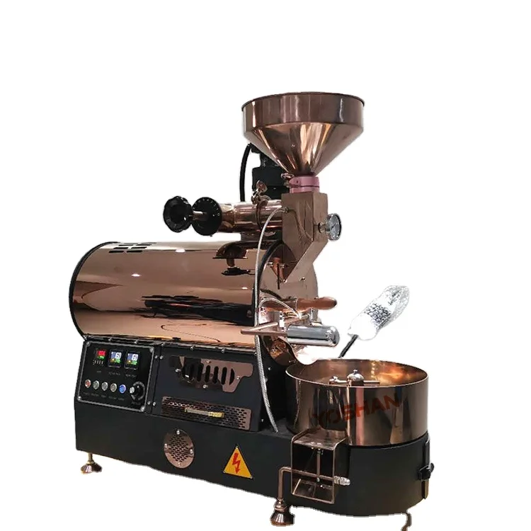 Yoshan Brand 1 Kilogram Roastercoffee Machine Thermometer and Artisan profile Control Electric/gas Burner BY-2 kg Coffee Roaster