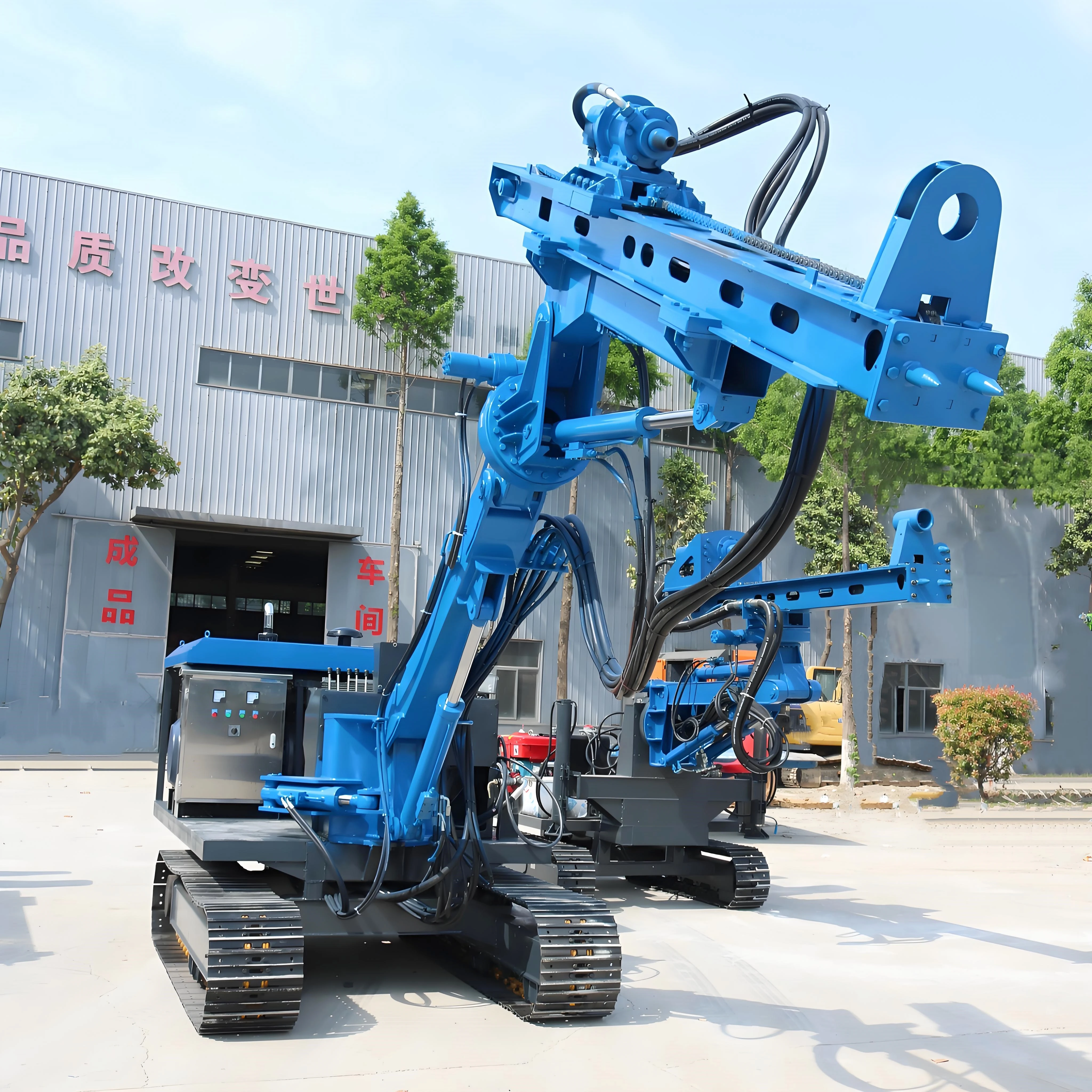 2024 Hot Selling Steel Crawler Tunnel Drilling Rig 360 ° Rotating Blasting Tunnel Drilling Rig can Drill Holes Horizontally