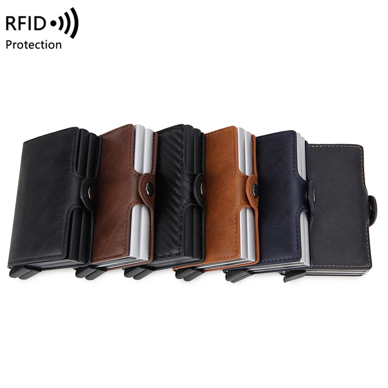 Carbon Fiber Aluminium Wallet Metal Card holder RFID brocking Credit Card holder Aluminium Metal Wallet