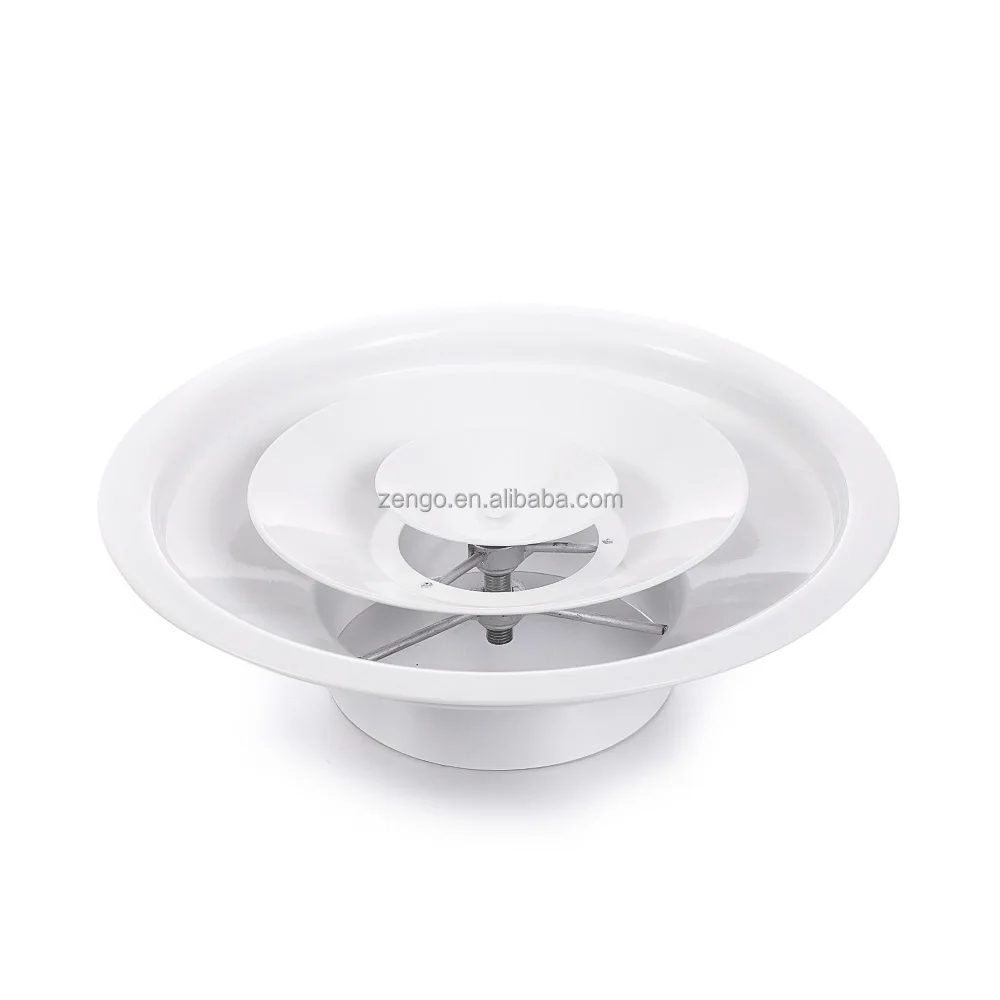 Ventilation Round Ceiling Diffuser Aluminium sheet White Powder Coated air Vent Duct Cover air grille air vent for HVAC System