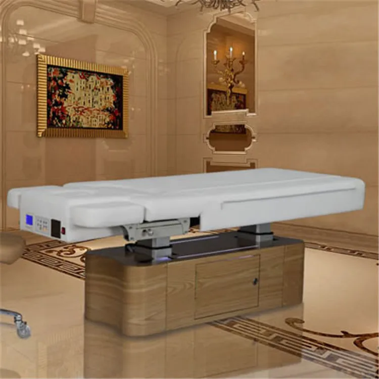 Double Motors Electric Control Massage Bed For Spa