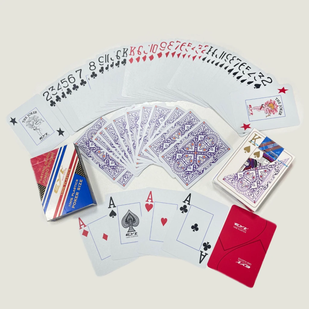 Plastic Playing Cards Waterproof Standard Plastic Design for Parties Drinking Games Customizable Poker Club Cards