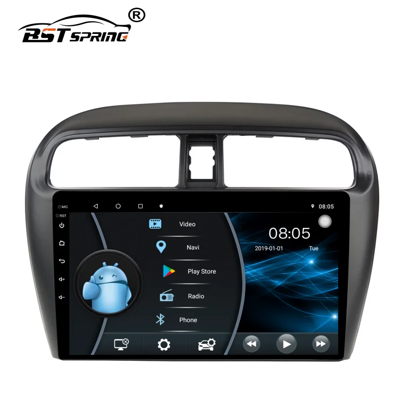 Автомобильный мультимедийный стерео-проигрыватель Bosstar 1 din на android для Mitsubishi Mirage 2017 автомобильный dvd-проигрыватель с gps-навигацией 2 Гб ОЗУ + 32 ГБ