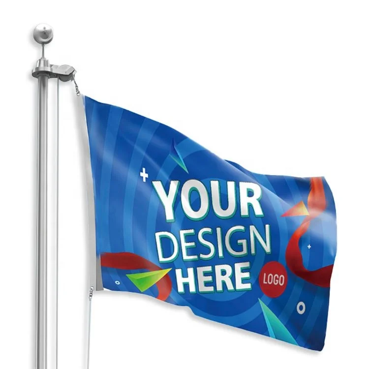 Promotion Custom Flag Sublimation Nylon Logo Banner Any Design Outdoor Flying Flag 3X5ft Custom Flag