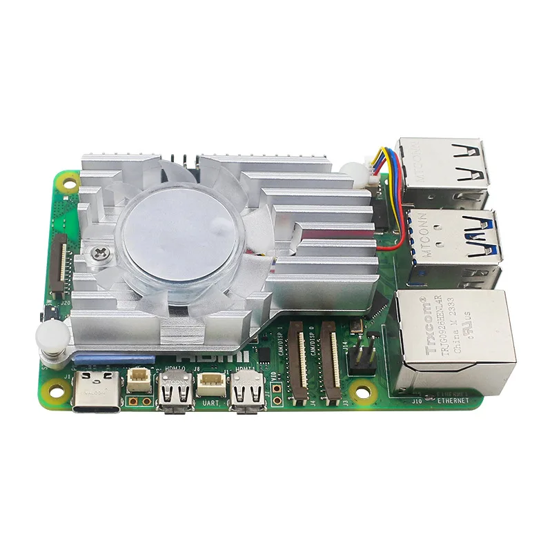Raspberry Pi 5-го поколения радиатор Raspberry Pi 5 5B алюминиевый радиатор с вентилятором PWM для охлаждения и охлаждения
