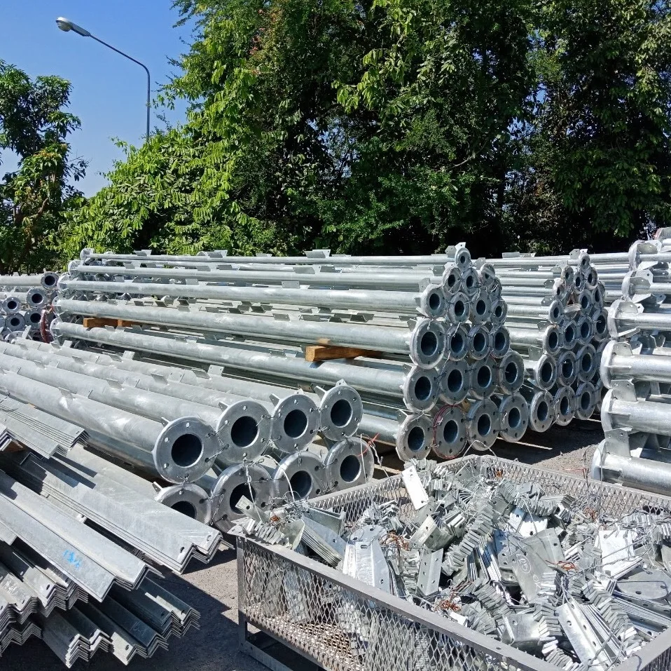 new design galvanized 3 legs tubular steel telecommunication tower telecom pipe towers