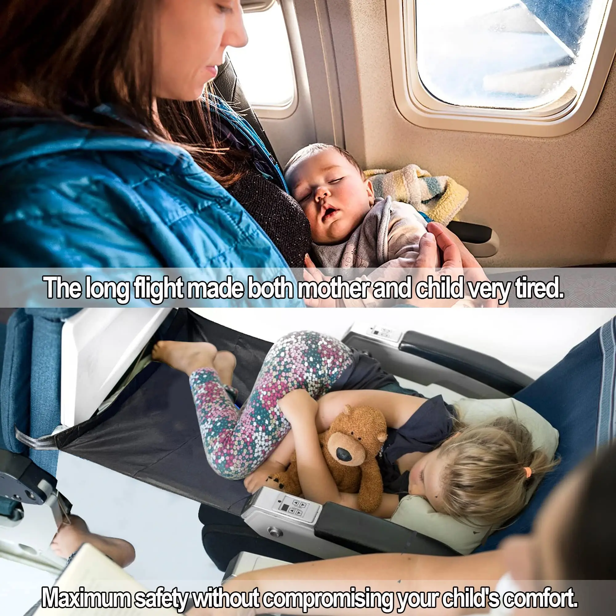 Travel Foot Rest for Airplane Flights Airplane Footrest Seat Extender for Kids Travel Bed Airplane Seat Extender for Kids