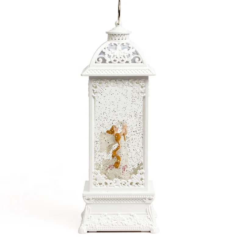 New style 2024 angel of peace wind lamp music box Christmas birthday gift for girls romantic crystal wind lamp snow globe