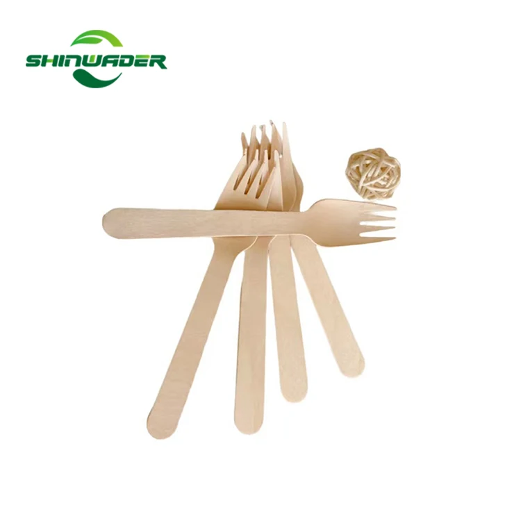 Eco friendly personalized disposable custom wholesale price wooden cutlery set fork