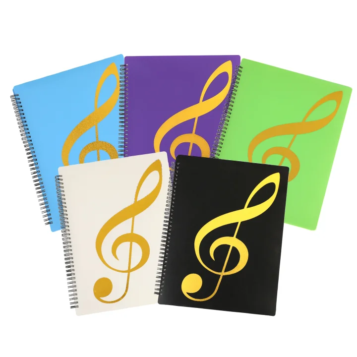 Factory A4 PP Plastic Piano Display Book Transparent Pocket 20 40 60 Pages Spiral Music Folder