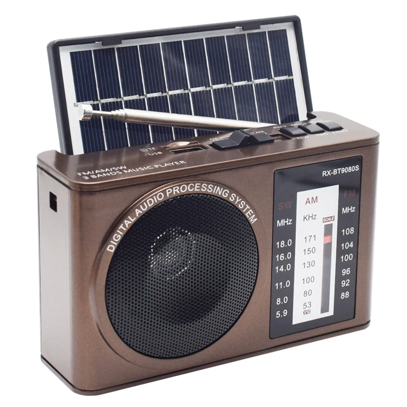 Wholesale Small Size FM AM Radio has Solar Panel  with Long Range Reception for Indoor and Outdoor  Use