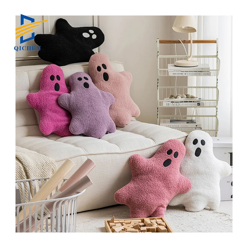 Innermor 100% Polyester Halloween home decor custom Cushion shape ghost Throw pillows