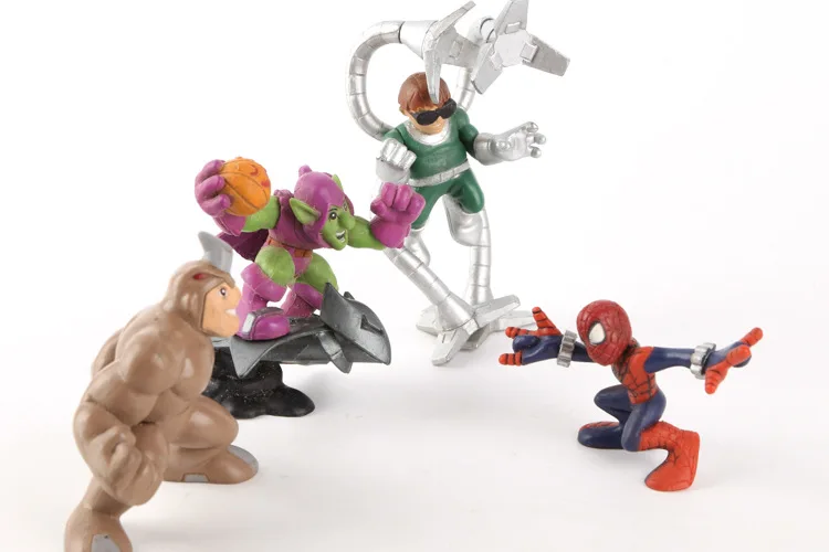 Custom Made Mini 3D Super Hero Cartoon Plastic Figurine Models Customized Collectible 3D Figurine Set Miniatures