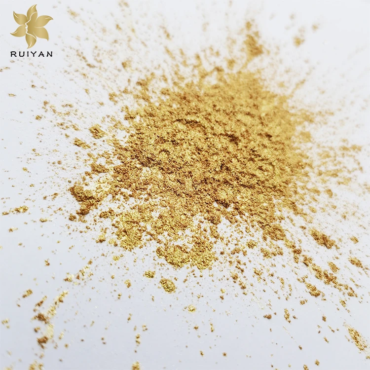 Professional factory made golden color widely used pearl pigment powder for car paints