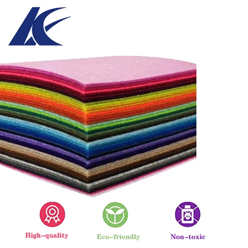 
factory directly sell customized different thickness colorful polyester felt sheets/ felt pieces 