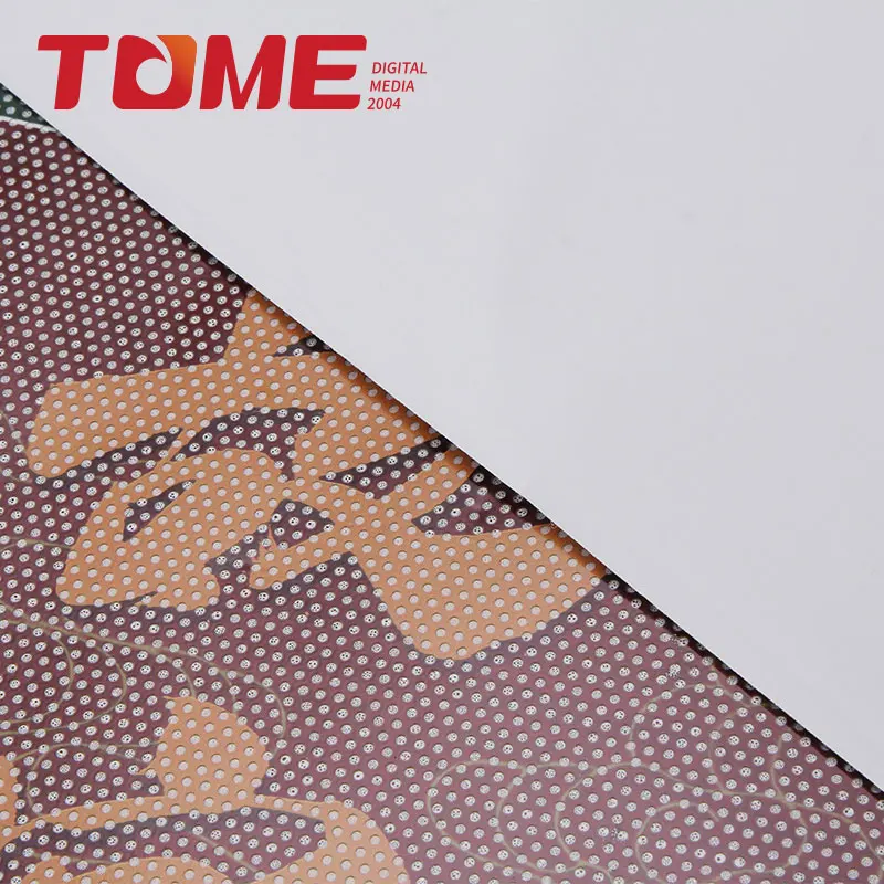 manufacture tome building window film heat rejection 140g perforated vinyl printable pvc sticker film vinyl mesh one way vision