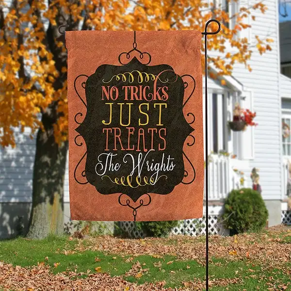 China cheap polyester Halloween Garden Flag Banner Printing with customized design Single-sided for road side outdoor garden