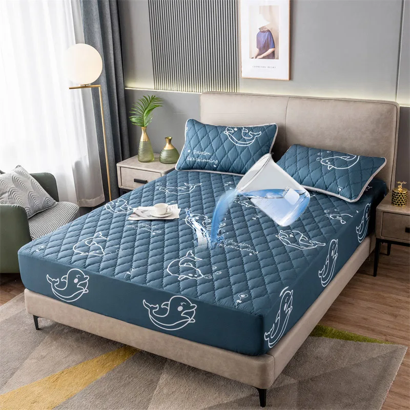 Fitted Quilted Waterproof Mattress Protector Waterproof Mattress Cover Protectors Bed Cover Bed Bug Mattress Cover Set