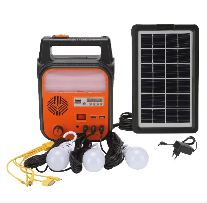 Mini Solar Energy Unit Solar Lighting Direct Portable Lighting System with Radio Bluetooth USB Charging