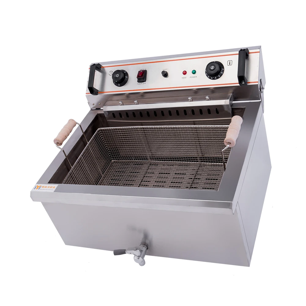 30L Time-changing commercial  Luxury Desktop Single Tank Electric Fryer chicken meat donut fryer Restaurant Home Equipment