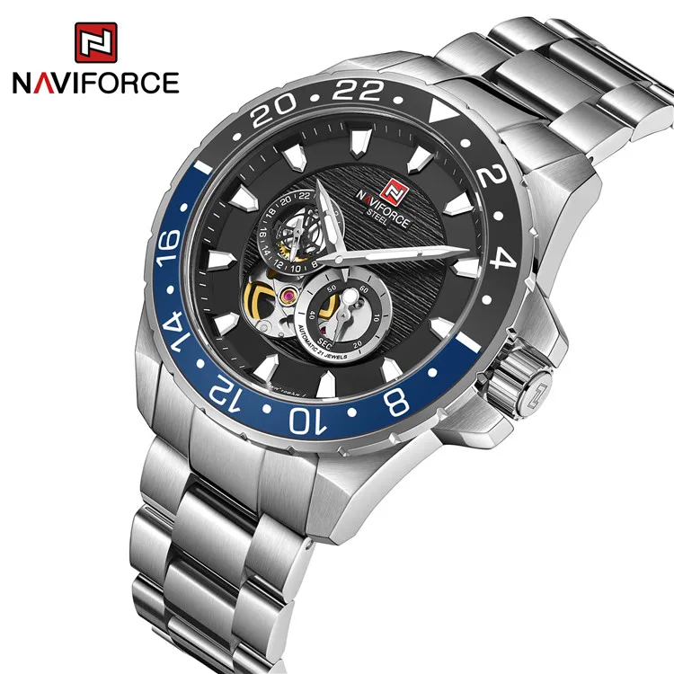NAVIFORCE S1003 SSB New Arrival luxury high quality Mechanical men Watch with 10ATM waterproof Japan movement wrist watches