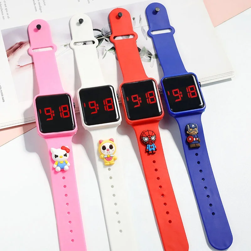 Wholesaler Children Low price beautiful dolls led Digital watch lovely kids cartoon electronic watches