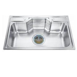 Stainless Steel Kitchen Sink with Folded Faucet Hidden Kitchen Black Sink Above Counter or Undermount