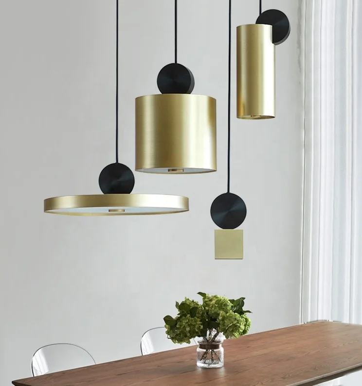 Modern Contemporary Tube Metal Lamp LED Pendant Lights For Dining Room Kitchen