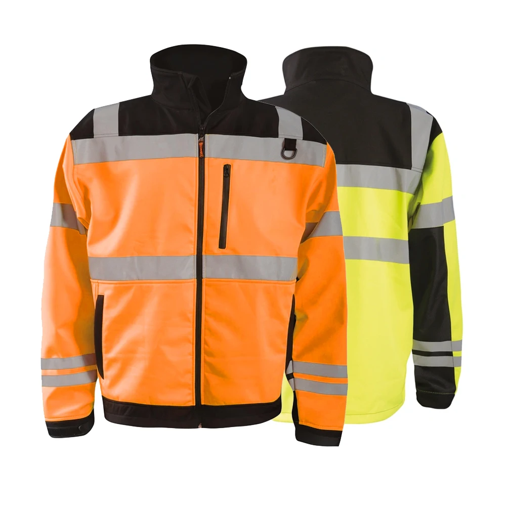 Multiple Sizes Customizable Oem Hi Vis Winter Reflective Jacket Green Workwear With High Visibility