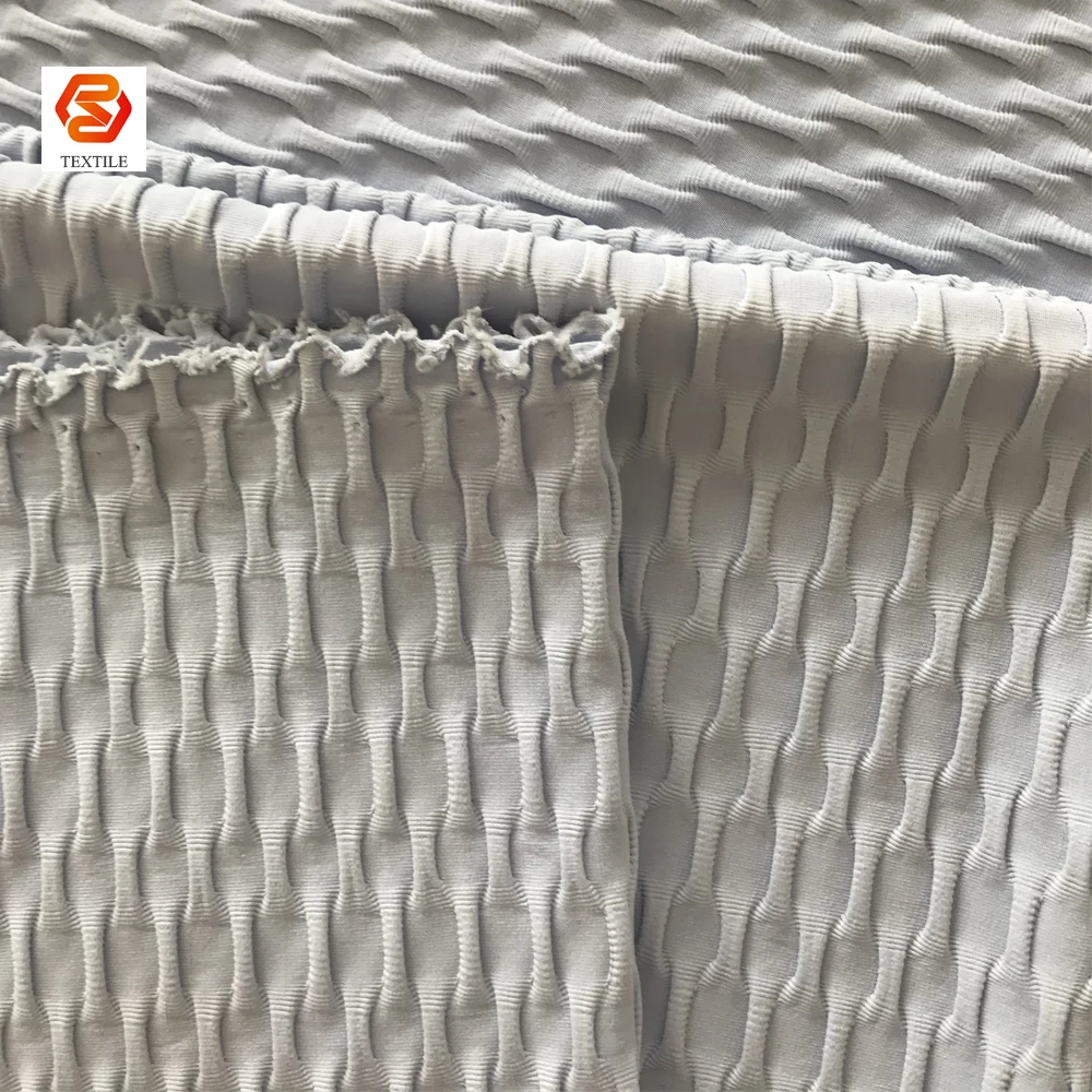 Жаккардовая трикотажная ткань для йоги из полиэстера и спандекса