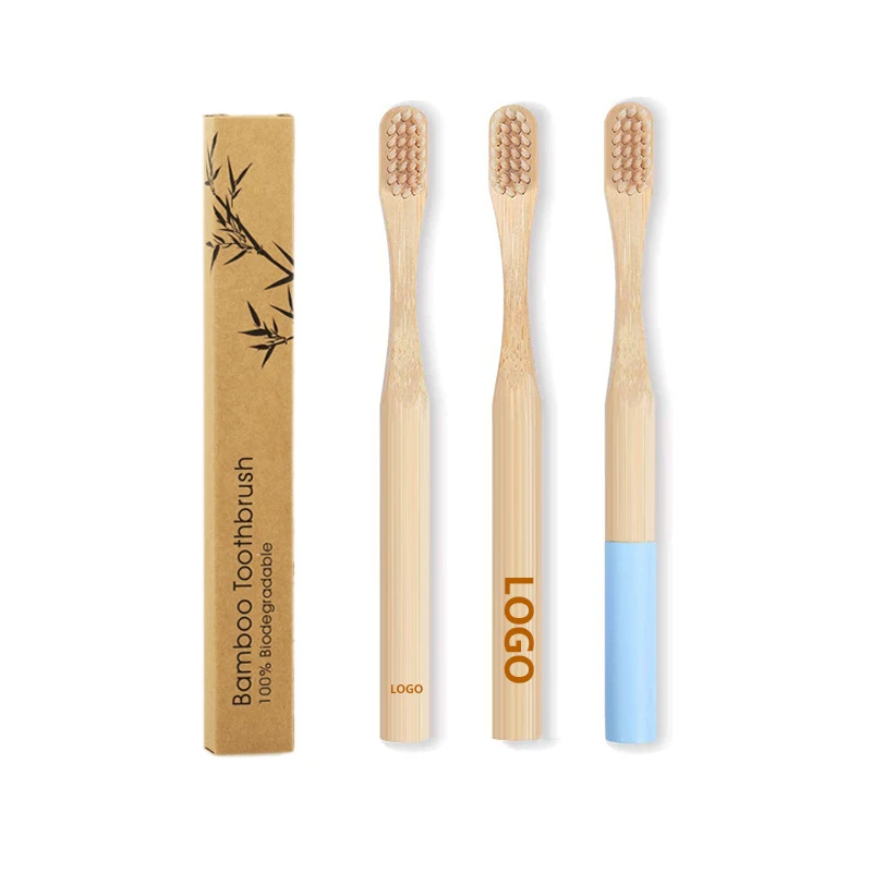 Free Samples 100% Biodegradable BPA Free cepillos de bambu teeth brush Soft Bristles Bamboo Toothbrush for Kids Children