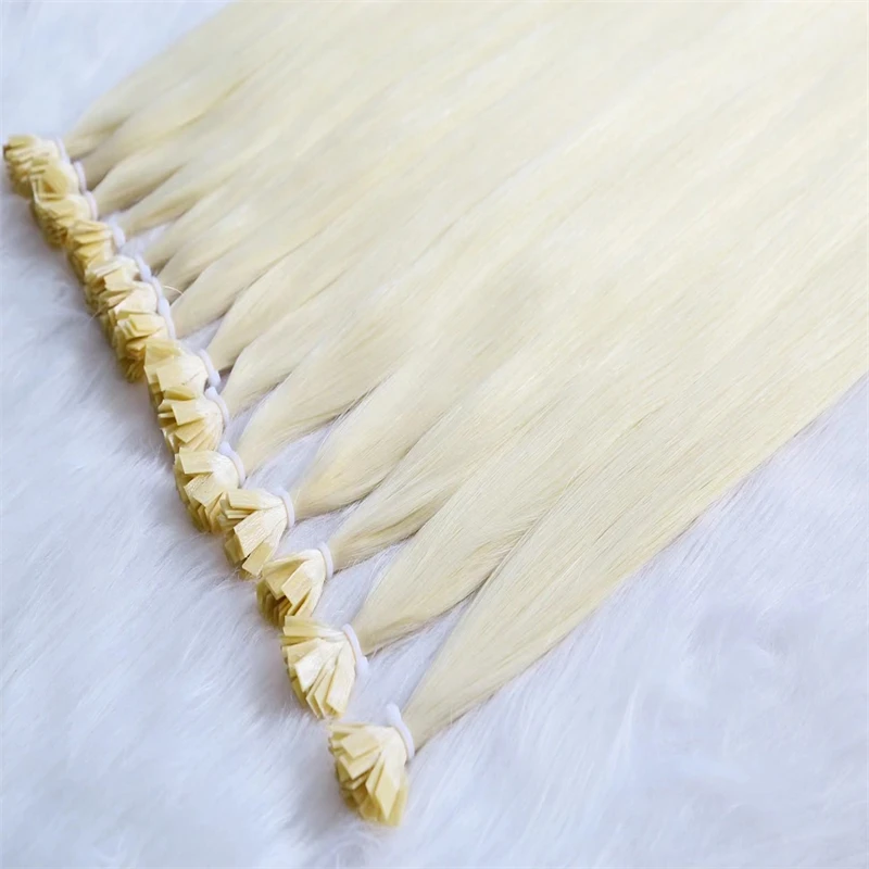 Gelite Natural Hair Double Drawn Remy Cuticle Intact Keratin Flat U V Y I Tip Hair Extension