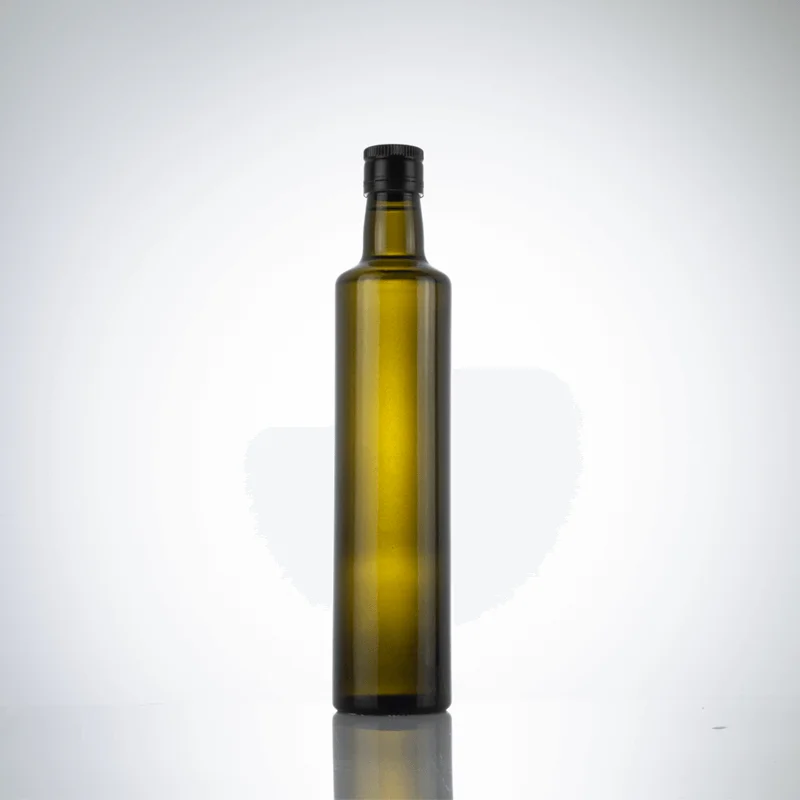accept custom order oil bottle with lid factory price cooking oil bottle high quality 500ml 750ml olive oil glass bottle