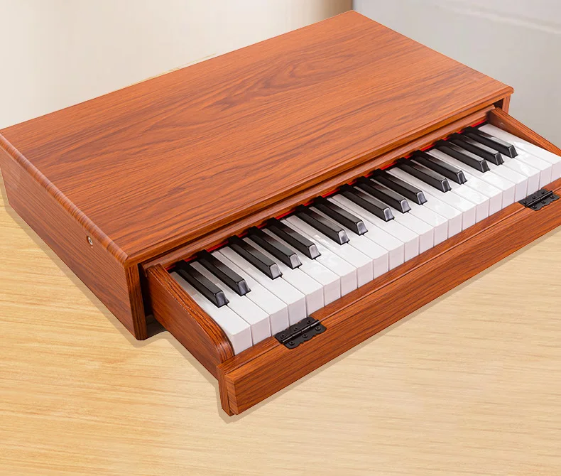 37-key Wooden piano drawer for children toys Electronic organ Music Baby mini size piano keyboard 37 keys for beginners