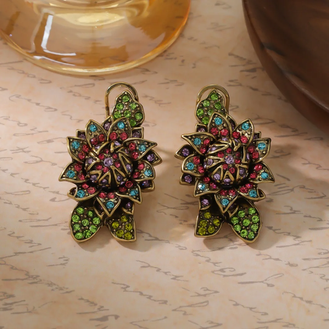 Flower Austrian Crystal Stud Earrings New Arrival Beautiful Women Jewelry Destiny Jewellery