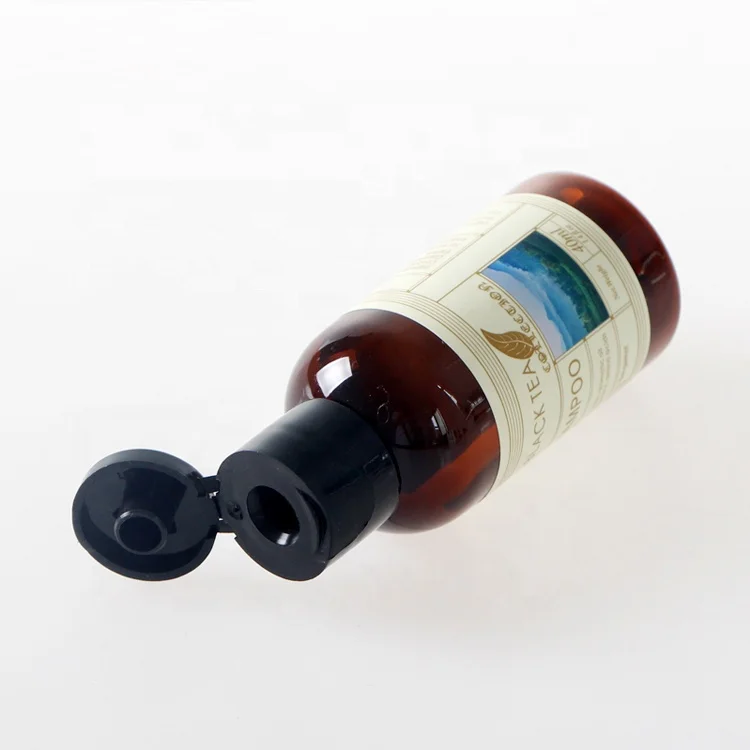 40ML black mini size amber travel hotel pet shampoo bottle