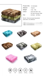 Hot Selling Factory Direct Cheap Thick Warm Tie Dye Plush Sherpa Fleece Safa Bed Throw Blanket