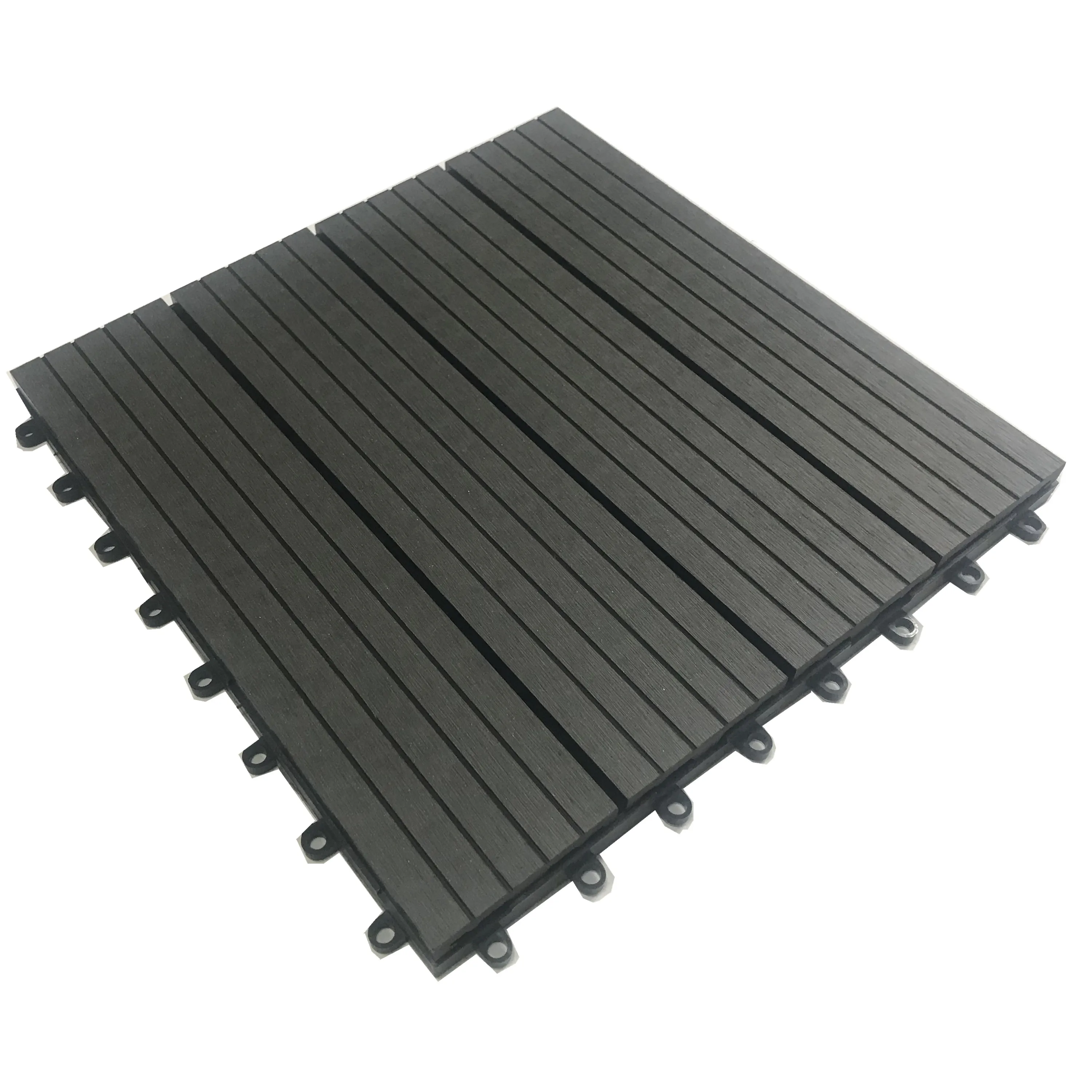 
outdoor wpc interlocking wood composite deck tiles 
