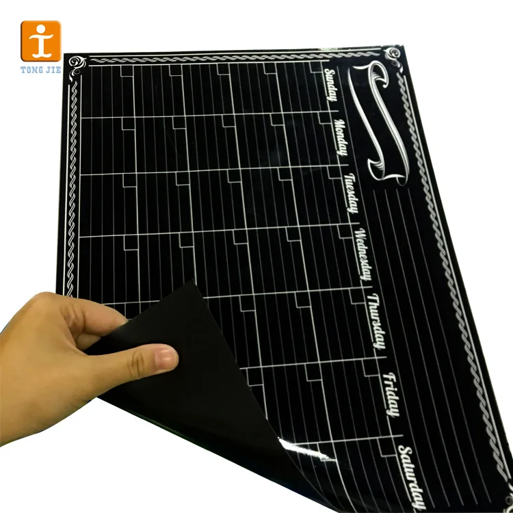 
Logo Custom Fridge Magnetic Calendar Sticker With Dry Earsy Marker 