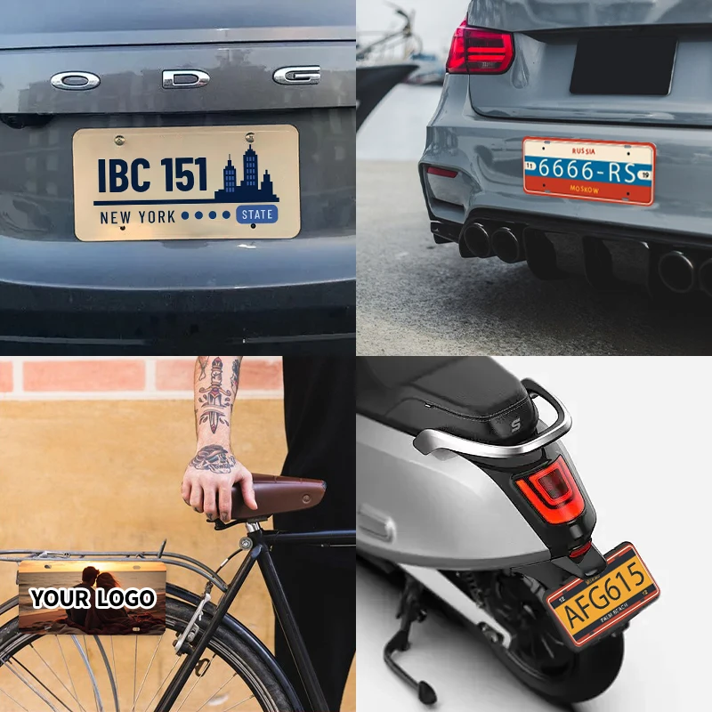 Factory Fast Production Car Tag White Blanks Sublimation Aluminum License Plates for DIY Printing